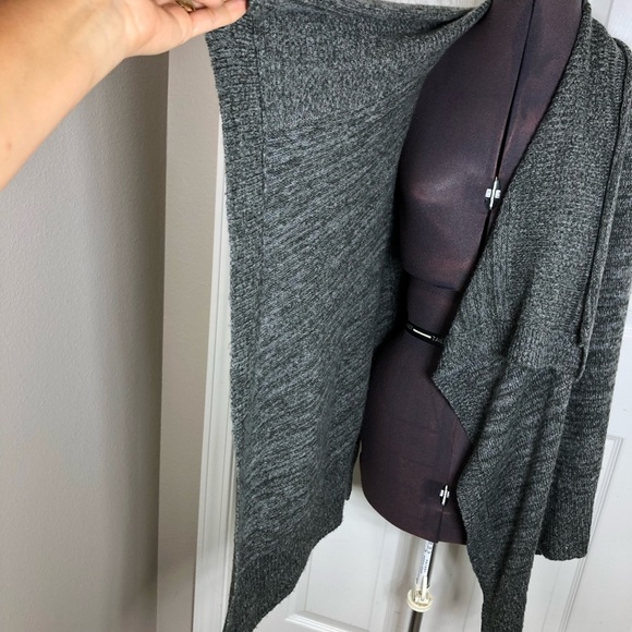 Abercrombie And  Fitch Wool Blend Soft Open Waterfall Marled Gray Cardigan XS/S - Picture 3 of 14